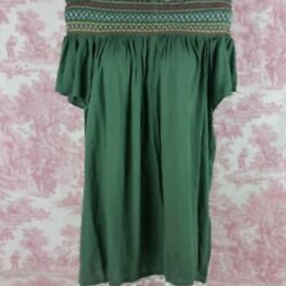 Francesca's Collections Dresses & Skirts - Francesca's green pom pom cover up dress medium